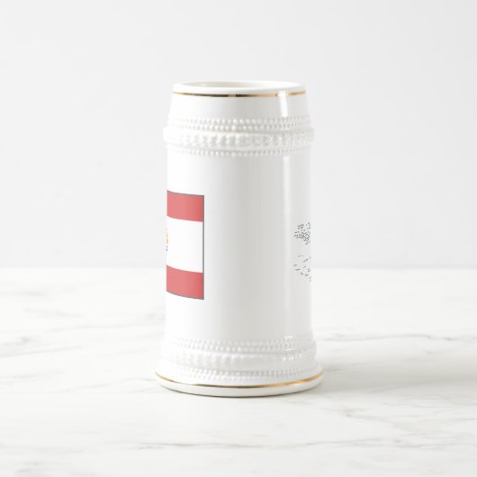 Frans-Polynesië vlag ~ Map Mok (Center)