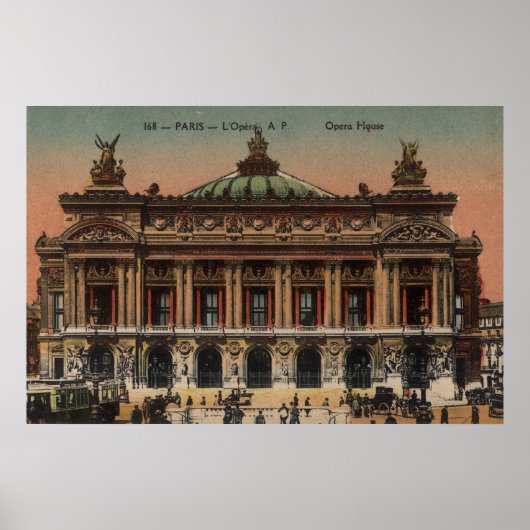  Frans Poster - Opera House Paris Frankrijk (Voorkant)