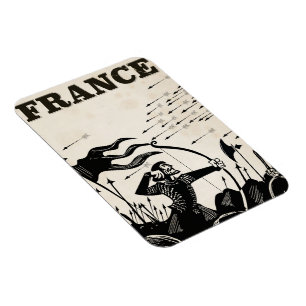 Frans poster voor oldtimers, klassieke middeleeuws magneet