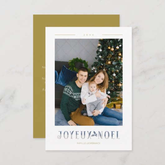 Frans Prettig Kerstfeest Moderne Calligrafie Aange (Voorkant / Achterkant)