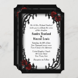 Frans Quarter Gothic Wedding Theme Kaart