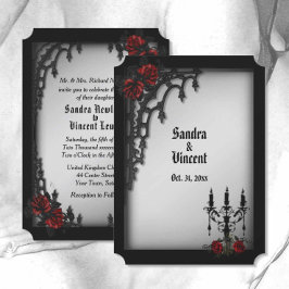 Frans Quarter Gothic Wedding Theme Kaart