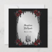 Frans Quarter Iron Gothic Theme Weddenschap Kaart (Achterkant)