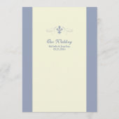 Frans Quarter Ironwork Wedding Event Menu (Achterkant)