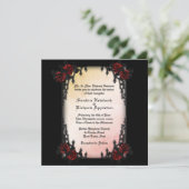 Frans Quarter Victoriaans/Gothic Theme Wedding Kaart (Staand voorkant)