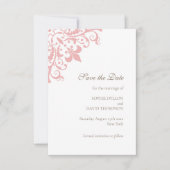 Frans Regency Pink Fleur de Lis Pattern Wedding Save The Date (Voorkant)