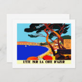  Frans reisbureau Cote D'Azur Feestdagenkaart (Voorkant / Achterkant)