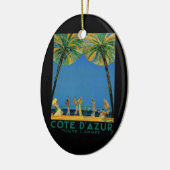  Frans reisbureau Cote D'Azur Keramisch Ornament (Links)