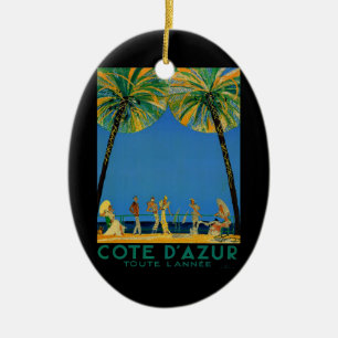Frans reisbureau Cote D'Azur Keramisch Ornament