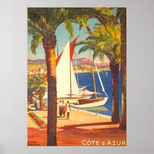  Frans reisbureau Cote D'Azur Poster