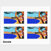  Frans reisbureau Cote D'Azur Rechthoekige Sticker (Vel)