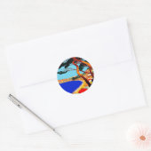 Frans reisbureau Cote D'Azur Ronde Sticker (Envelop)