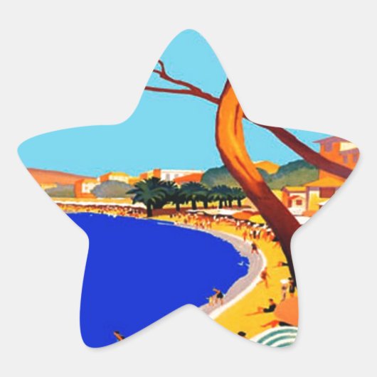  Frans reisbureau Cote D'Azur Ster Sticker (Voorkant)