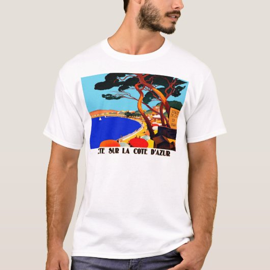  Frans reisbureau Cote D'Azur T-shirt (Voorkant)