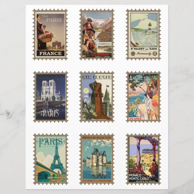  Frans reisbureau Faux Stamps Paris (Voorkant)