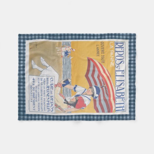 Frans reisbureau Fleece Deken (Voorkant (Horizontaal))