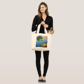  Frans reizen Balearen Grote Tote Bag (Voorkant (model))