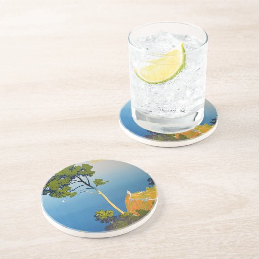 Frans reizen Balearen Zandsteen Onderzetter (Zijkant)