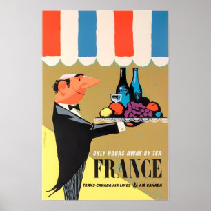 Frans restaurant kunst Frankrijk reisposter print