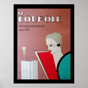 Frans restaurant vintage poster frans