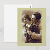 Frans Retro Romantisch Briefkaart (Voorkant / Achterkant)