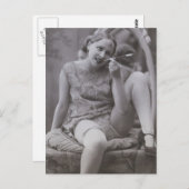 Frans Risque Deco Vrouw Foto Briefkaart (Voorkant / Achterkant)