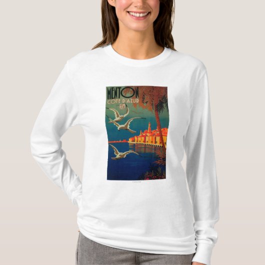 Frans Riviera Travel poster # 1 T-shirt (Voorkant)