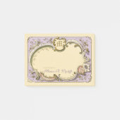 Frans Rococo Elegant Lijst Antiek Gold Lila Post-it® Notes (Voorkant)