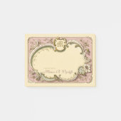 Frans Rococo Elegant Lijst Antiek Gold Pink Post-it® Notes (Voorkant)