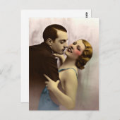 Frans Romantisch Liefde Paar  Briefkaart (Voorkant / Achterkant)