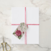 Frans  Roos, Antiek Rood Ephemera Label Cadeaulabel (Met Touw)