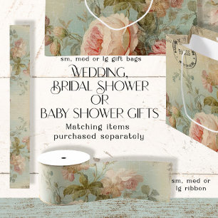  Frans Roos Bloemblauw n Geel Decoupage Grosgrain Lint