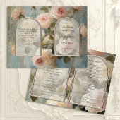 Frans Roos Floral Elegant Classic Wedding Programm