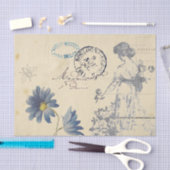  Frans Roos Lady Bee Flower Carte Postale Tissuepapier (Craft)