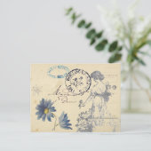 Frans Roos Lady Bee Flower Postmark Briefkaart (Staand voorkant)