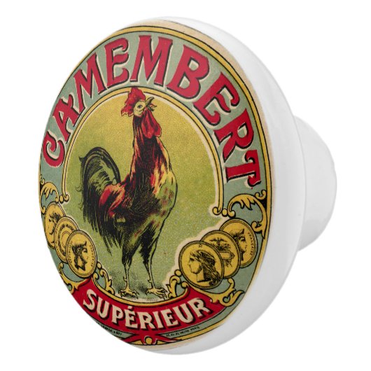 Frans Rooster Boerderij en Cheese Drawer Pull Keramische Knop (Rechts)