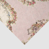 Frans Roze Rose Bloemen Garland Decoupage Tissuepapier (Detail)