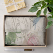  Frans Roze Roze Blauwe Vogelbijen Collage Tissuepapier (Geschenk)