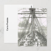 Frans Schip van de lijn 1800 op het dek Briefkaart (Voorkant / Achterkant)