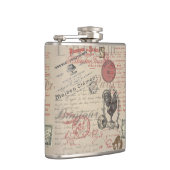 Frans Schrijven Paris Rooster typografie Heupfles (Rechts)