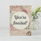  Frans Schrijven Paris Rooster typografie Kaart (Staand voorkant)