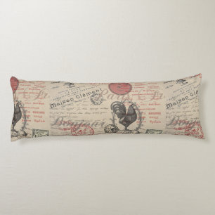  Frans Schrijven Paris Rooster typografie Lichaamskussen