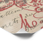  Frans Schrijven Paris Rooster typografie Perfect Poster (Hoek)