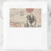  Frans Schrijven Paris Rooster typografie Rechthoekige Sticker (Tas)