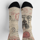  Frans Schrijven Paris Rooster typografie Sokken (Top)