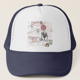  Frans Schrijven Paris Rooster typografie Trucker Pet