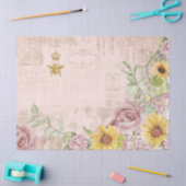 Frans  Script Bloemen Zonnebloem Waterverf Tissuepapier (Craft)