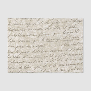 Frans Script Gold Floral  Tissuepapier