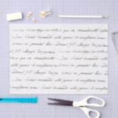 Frans script handschrift ontmoedigend tissuepapier (Craft)