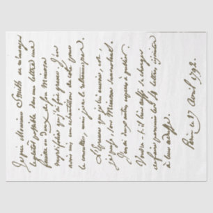 Frans Script  Letter Botany Decoupage Gold Tissuepapier